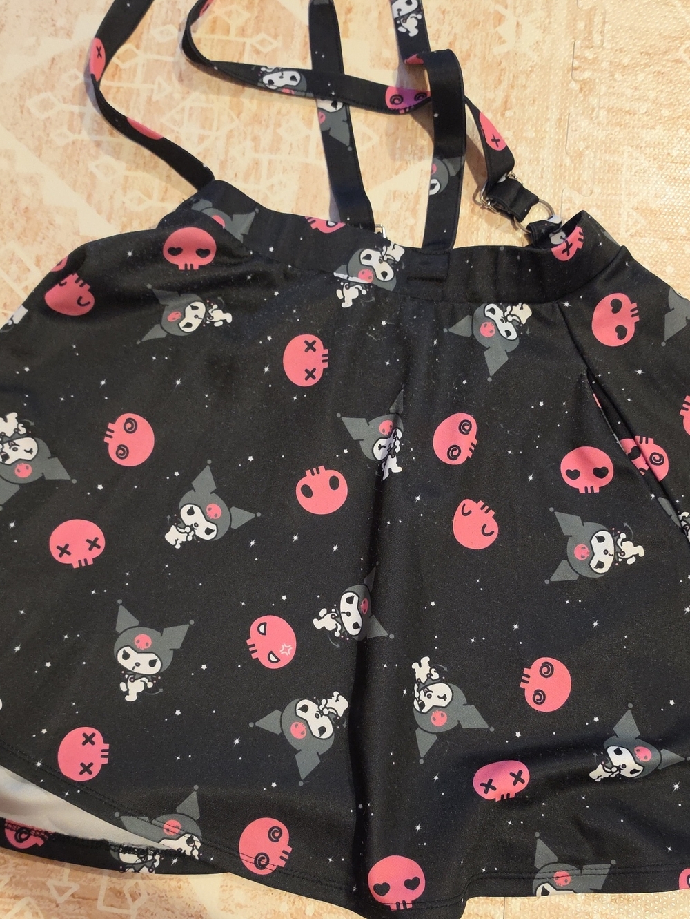 Kuromi Skirt Hot Topic Black And Pink Size Large Suspender